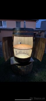 Dekoračný drevený sud/bar - 12