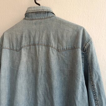 Vintage Levis modrá džínsová košeľa riflová košeľa L - 12