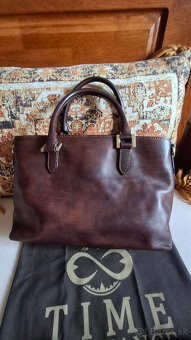 hnedá kožená kabelka - nová - 12