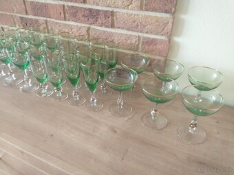 borské sklo, art deco, labute, zlatá zuzana - 12