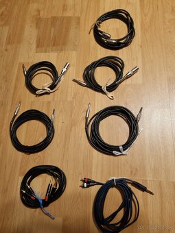 Predám kvalitne audio káble 4.5m (jack, xlr3, cinch) - 12