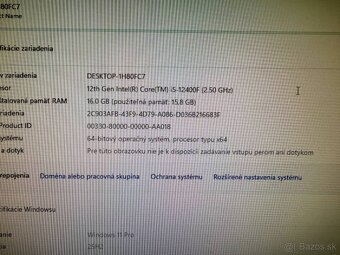 Herný počítač i5-12400F / RTX 3060 Ti / 16GB / 500GB SSD - 12