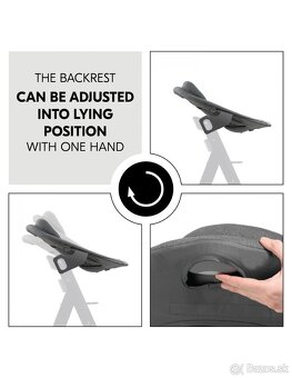 Hauck rastúca stolička BETA s kolieskami Dark Grey - 12