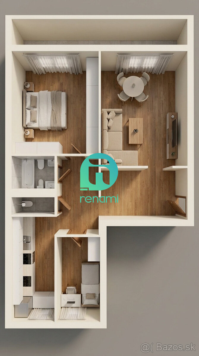 Kompletne zrekonštruovaný 3-izbový byt s dvomi loggiami – Ho - 13