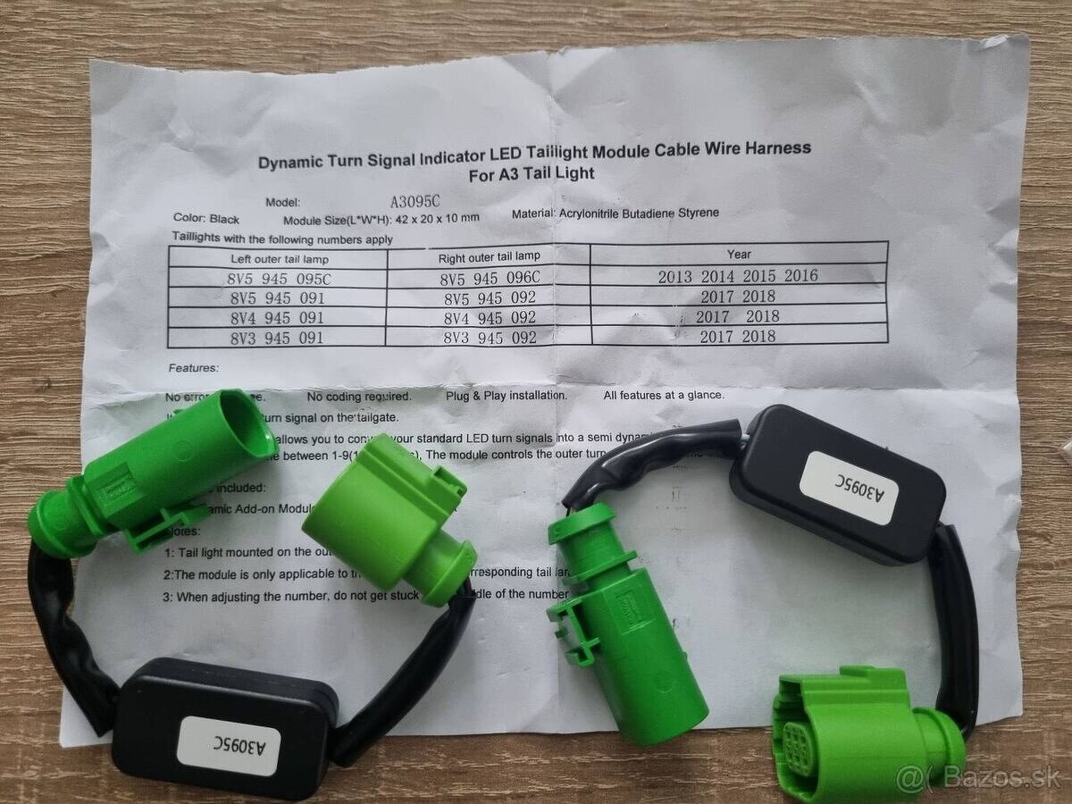 LED Moduly zadné dynamické smerovky Audi led modul - 13