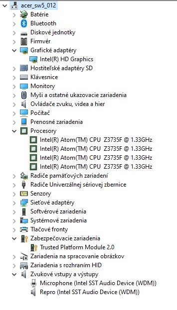 AcerSwitch 10, Intel AtomZ3735F@1,33GHz, 2GB DDR3, 32GB eMMC - 13