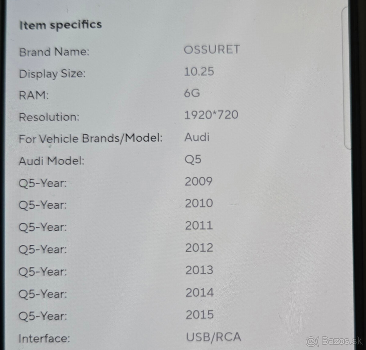 Android autorádio 10.25" pre Audi Q5 - 13