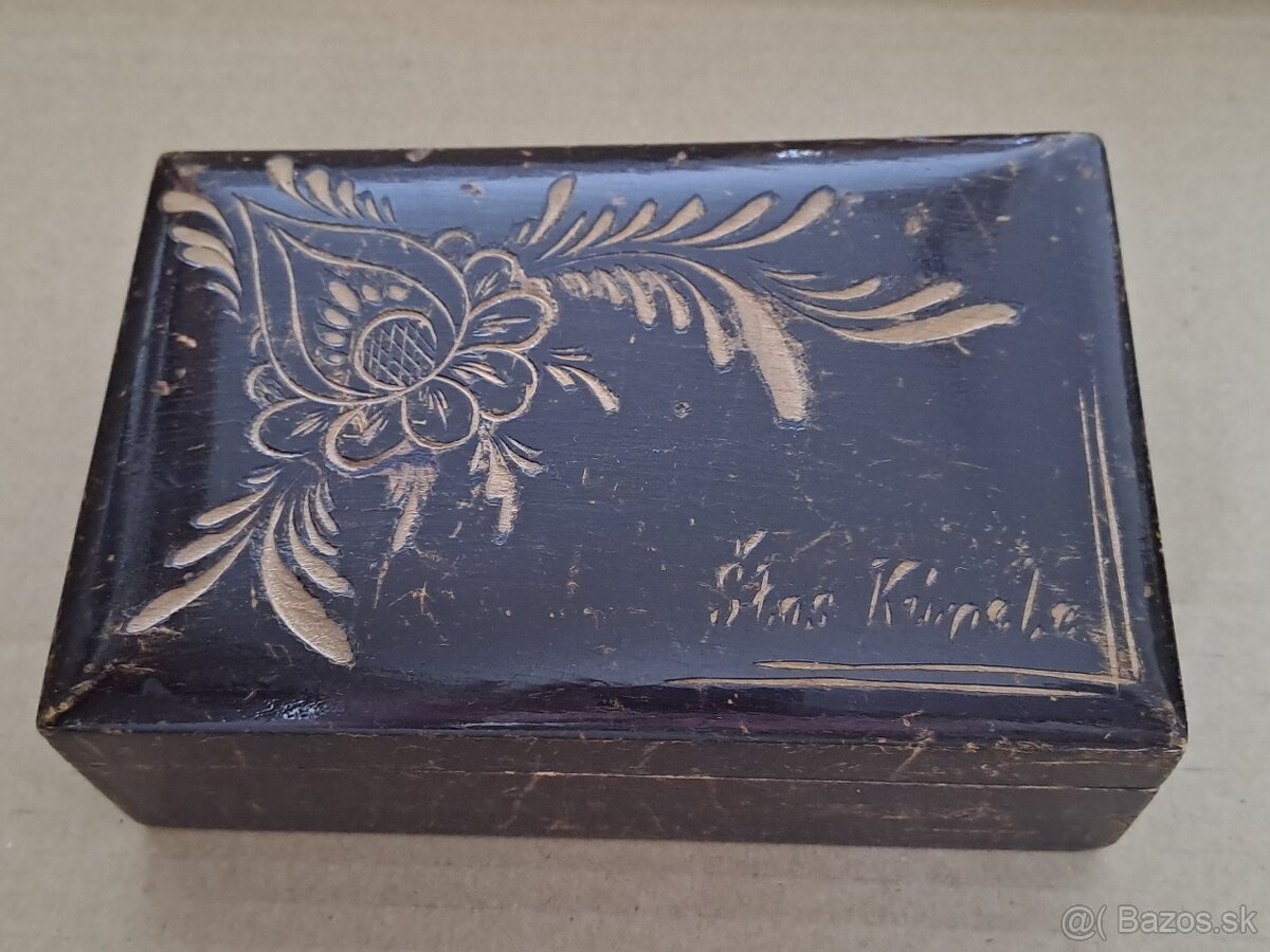 Dřevěné šperkovnice/krabička s folklórními vzory - 13