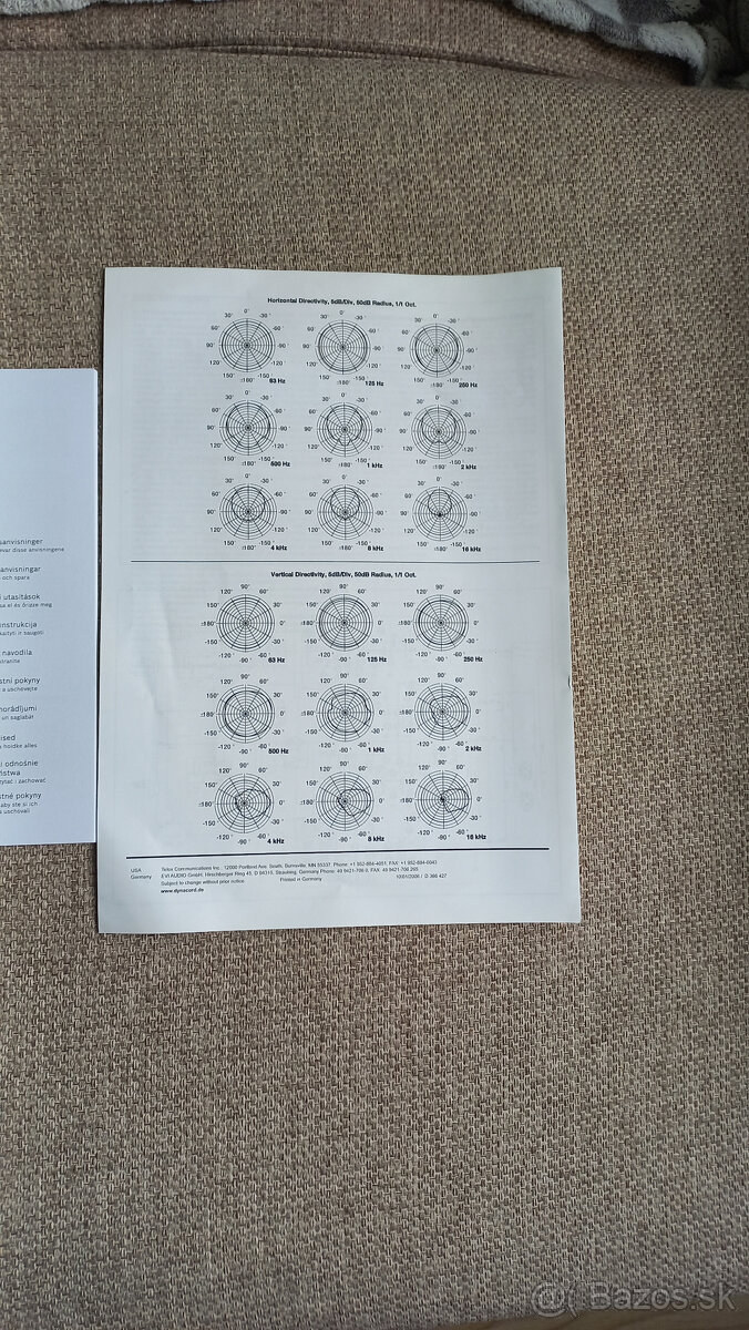 Dynacord VariLine 212, Sub 18, VL 122, L 3.600 FD - 13