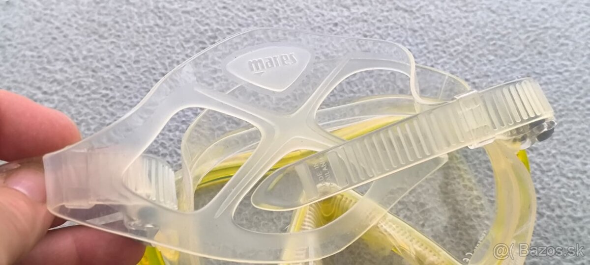 potapacska maska Mares i3 zlta priesvitna - 13