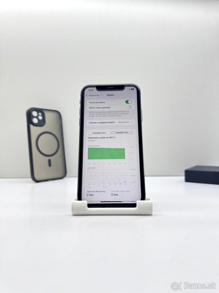 iPhone 11 BLACK 100% NOVÁ BATÉRIA - 13