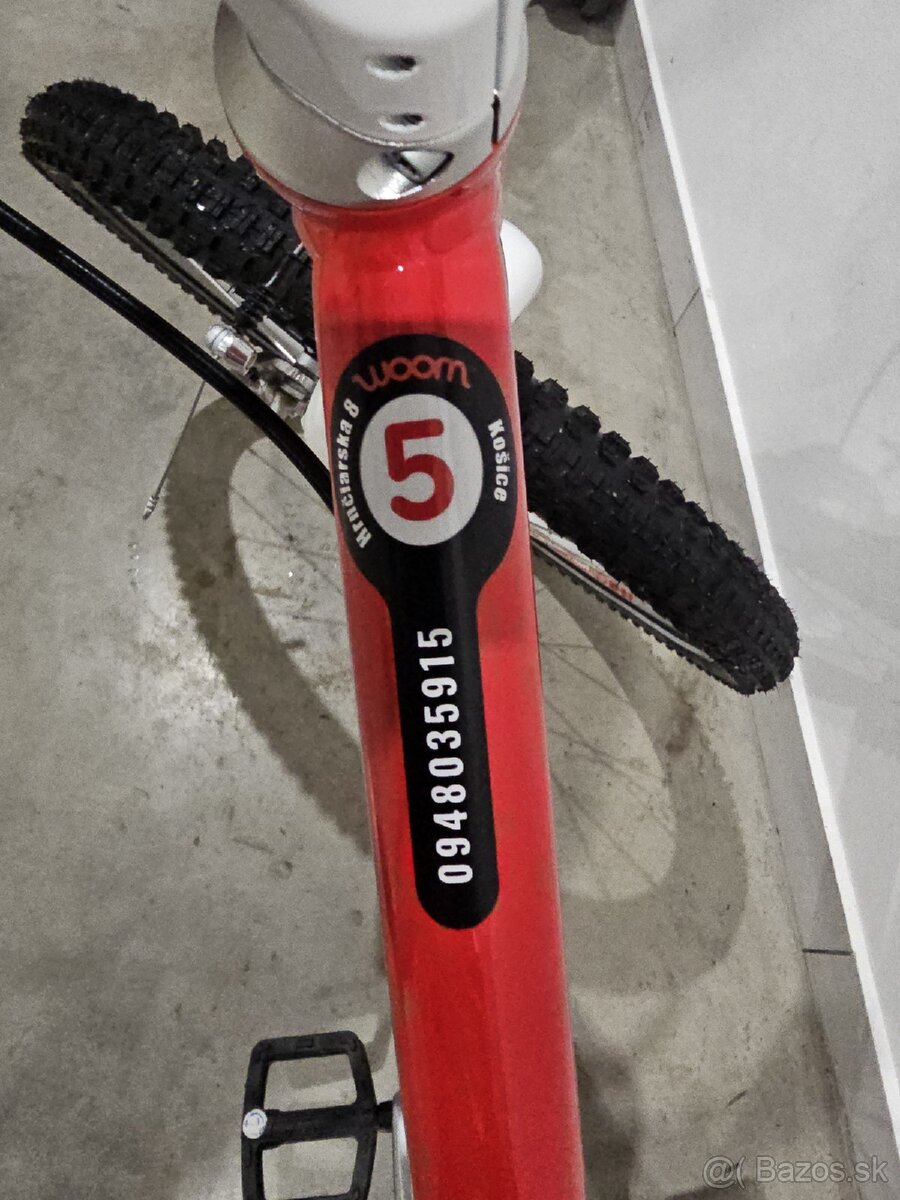 Woom 5 červenej farby - detský bicykel - 13