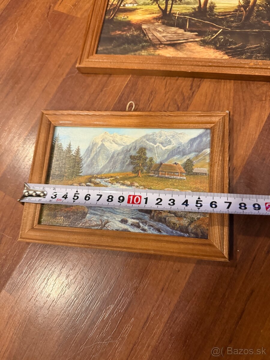 9 obrazov v drevených rámoch - 13