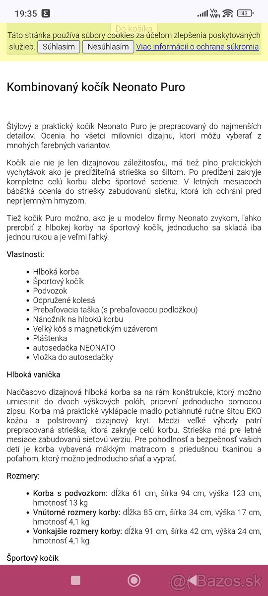 Kočík 3v1 Neonatto puro - 13