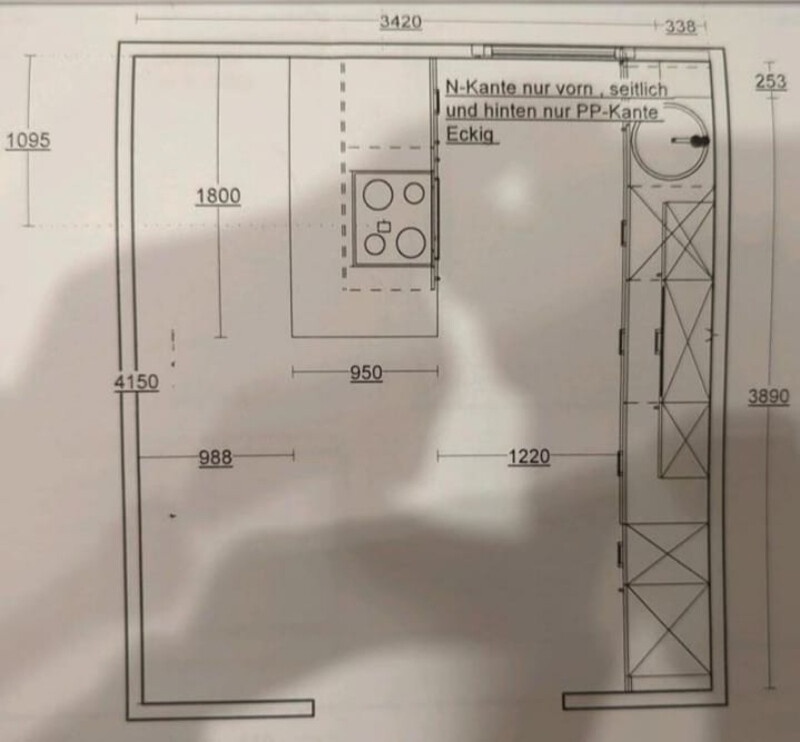 Krémová lesklá linka Nobilia se spotřebiči,5855 - 13