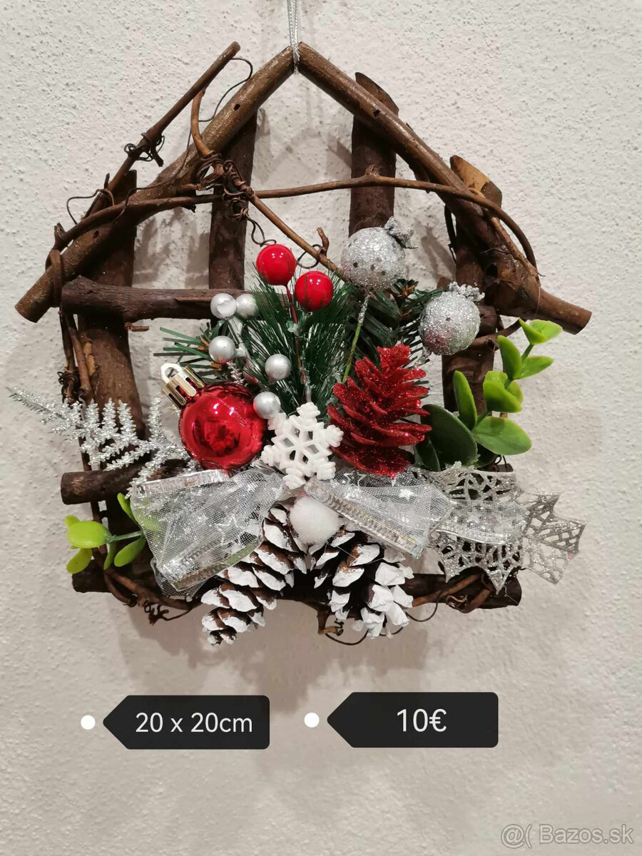 Vianočné a zimné venčeky na dvere. - 13