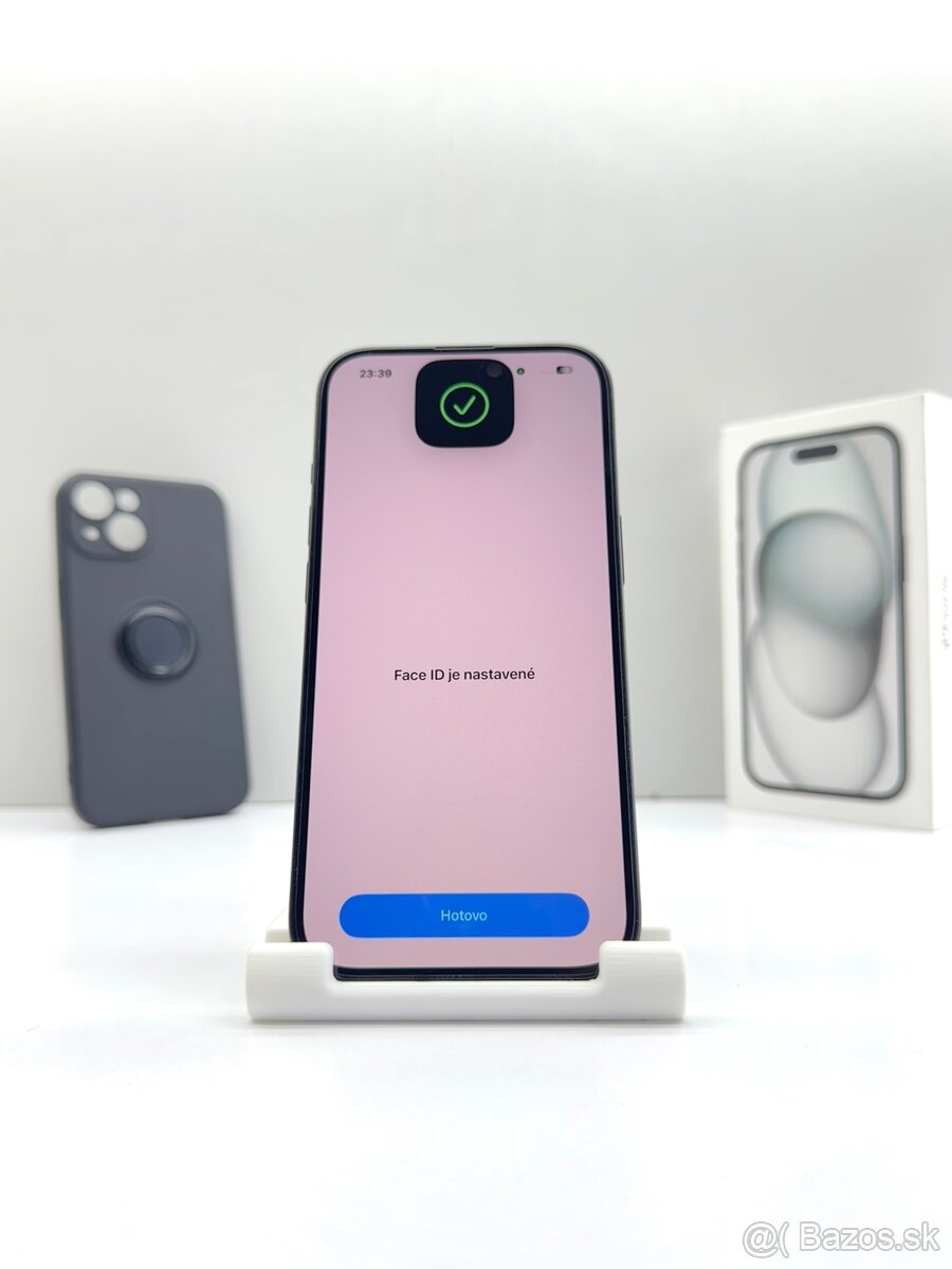 iPhone 15 128GB BLACK TOP STAV ORIGINÁL - 13