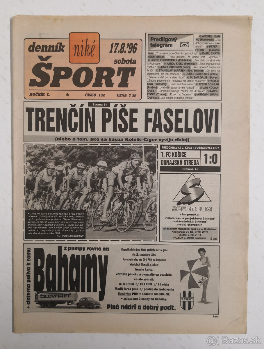 Staré noviny Denník Šport 2 - 13