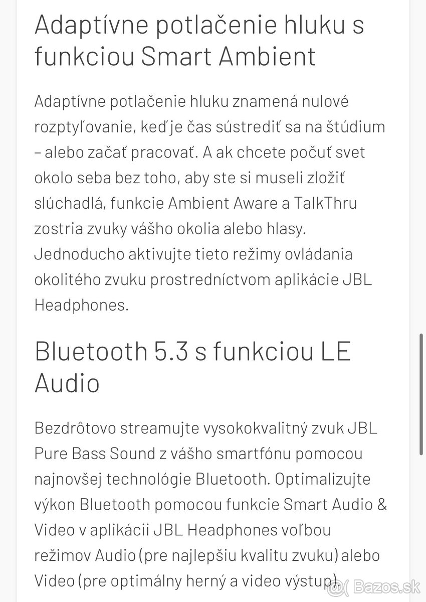Bluetooth sluchadla JBL LIVE 670 NC - 13