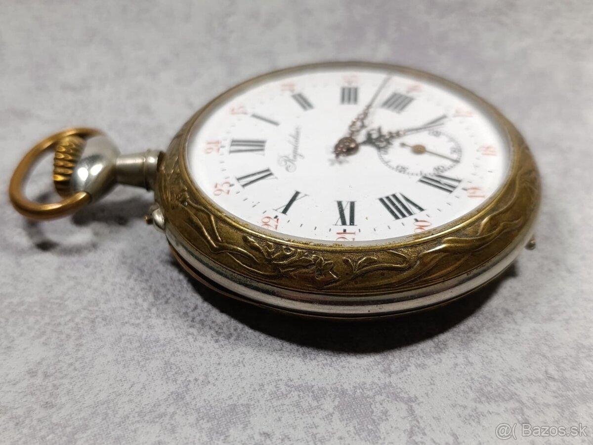 Velké dvouplášťové kapesní hodinky Régulatéur , 67mm - 13
