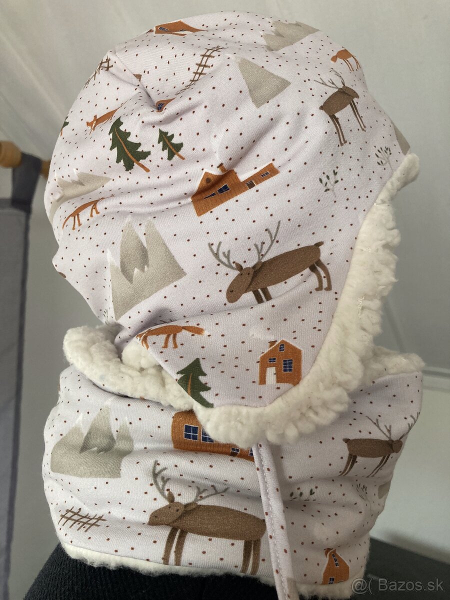 Detské čiapky- zateplené - 13