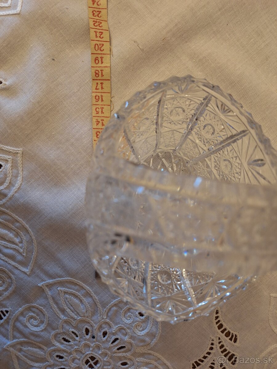 2 sklenene krištáľove košíky - 13