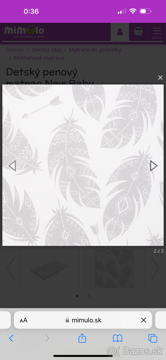 Postielka 60x120 cm + matrac - 13