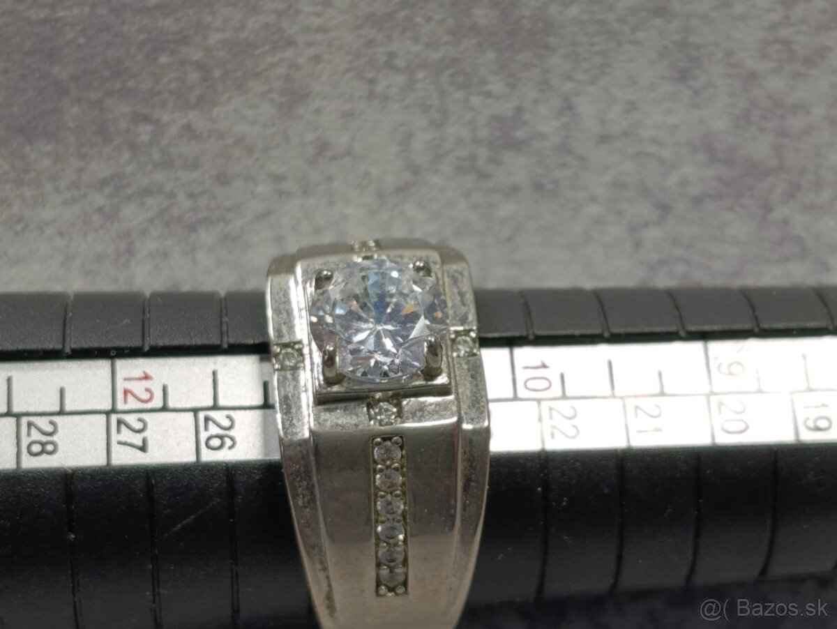 Krásný pánský prsten viz.foto, s kamínky, VEL.64 - 13