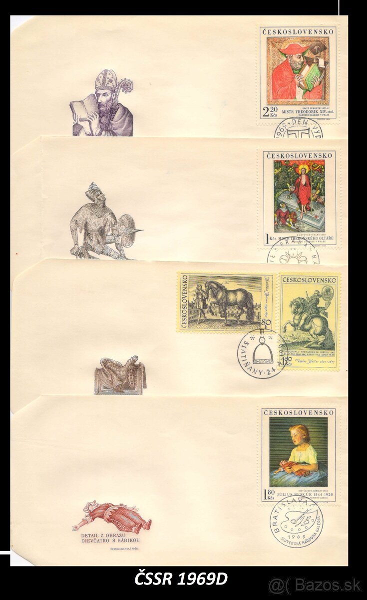 Poštové známky, filatelia: ČSSR, FDC obálky - 13