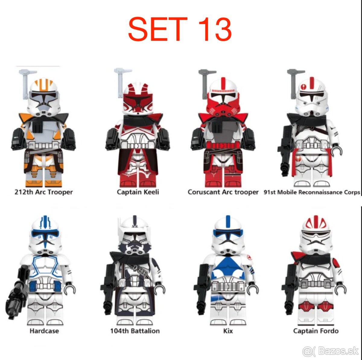 Rôzne figúrky Star Wars 4 (8ks) - typ lego - nové - 13