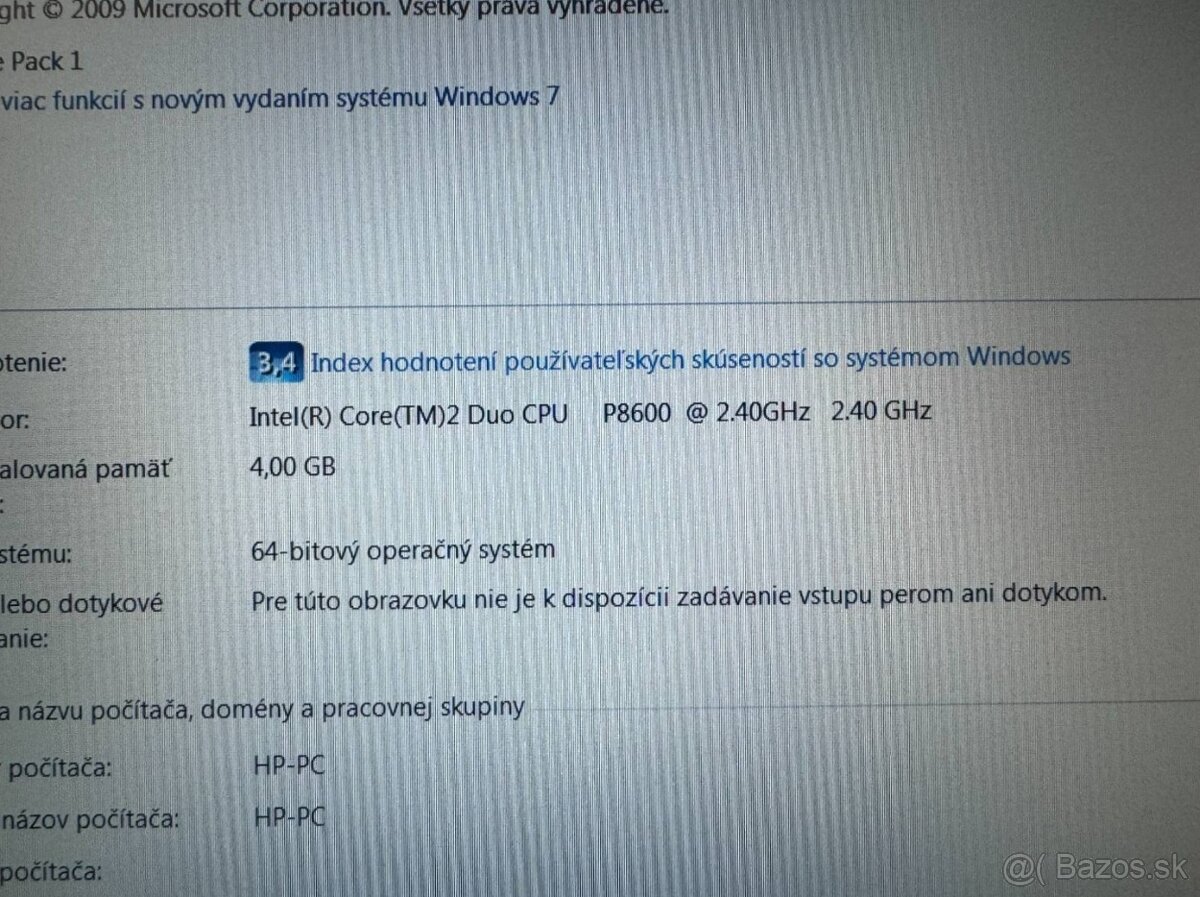 Predám použitý notebook HP 6730b. Core2Duo 2x2,40GHz. 4gbram - 13