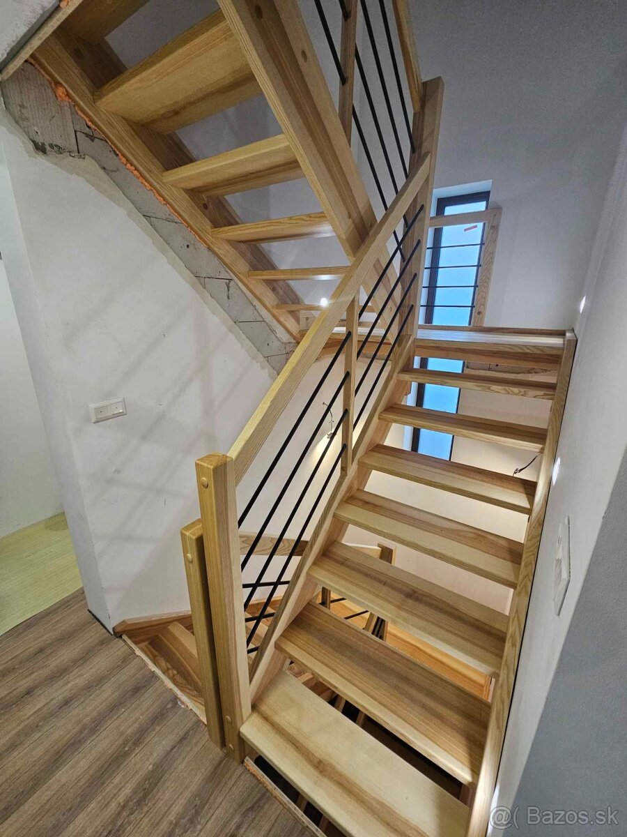 Drevené schody - výroba a montáž - 13