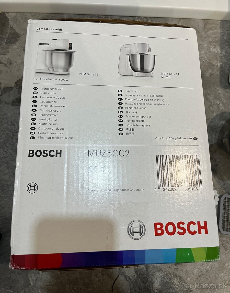 Nadstavec na krájanie kociek Bosch MUZ5CC2 na mum 2 a 5 - 13