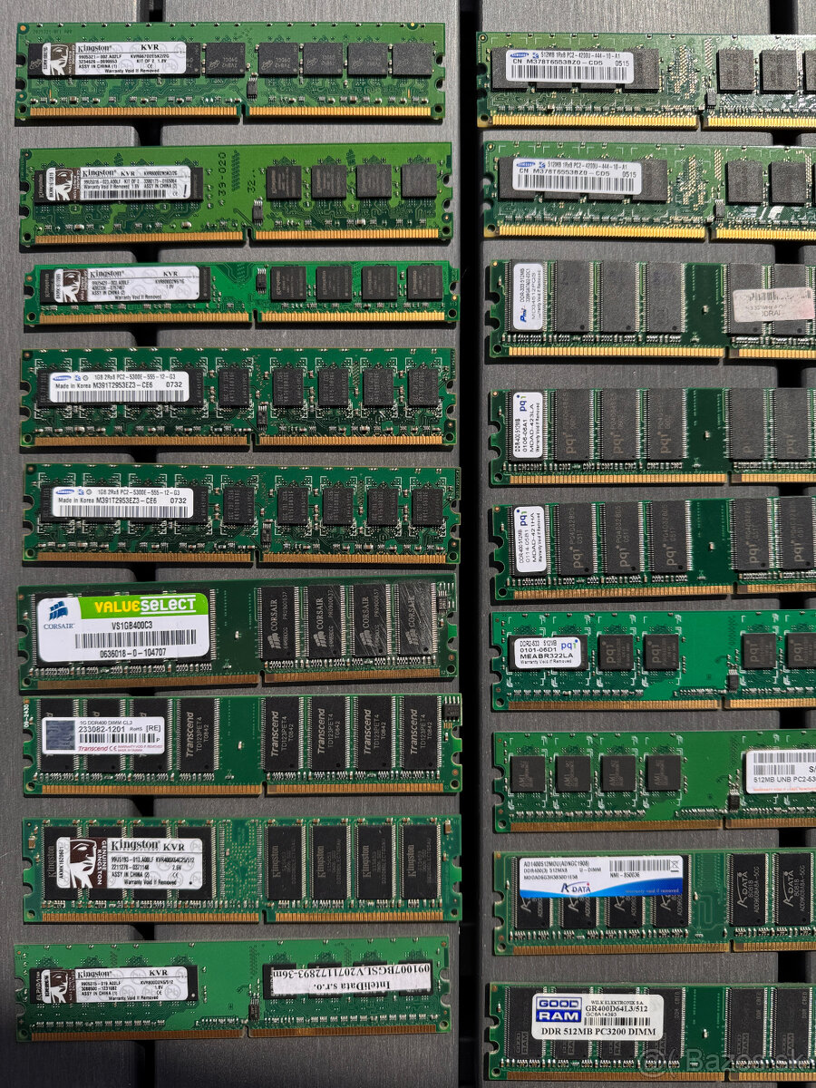 PC RAM pamäte: 256 MB, 512 MB, 1 GB a 2 GB - 13