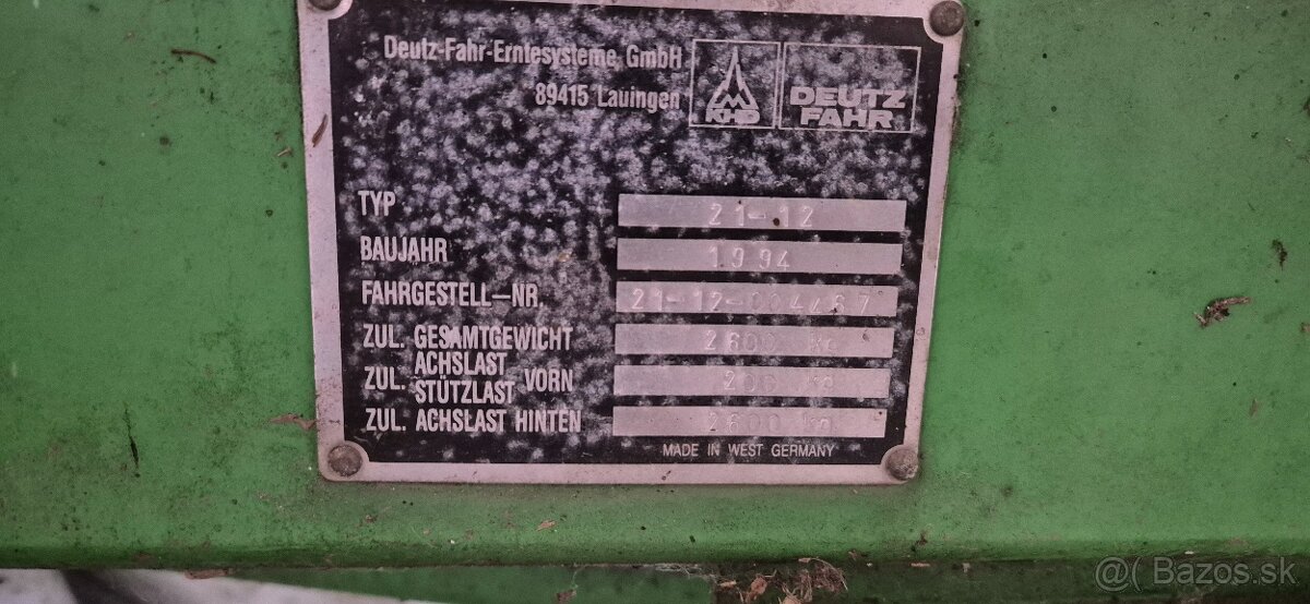 Ponúkam na predaj Kombajn DEUTZ FAHR Topliner 4060 - 13