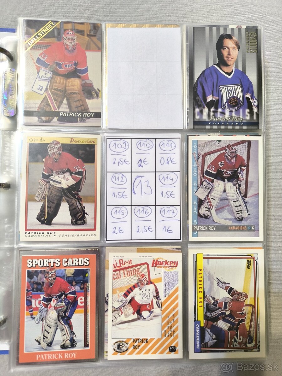 Hokejové kartičky - Patrick Roy 1 - 13