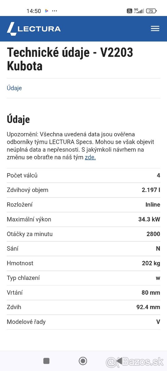 Kubota 4valec motor - 13