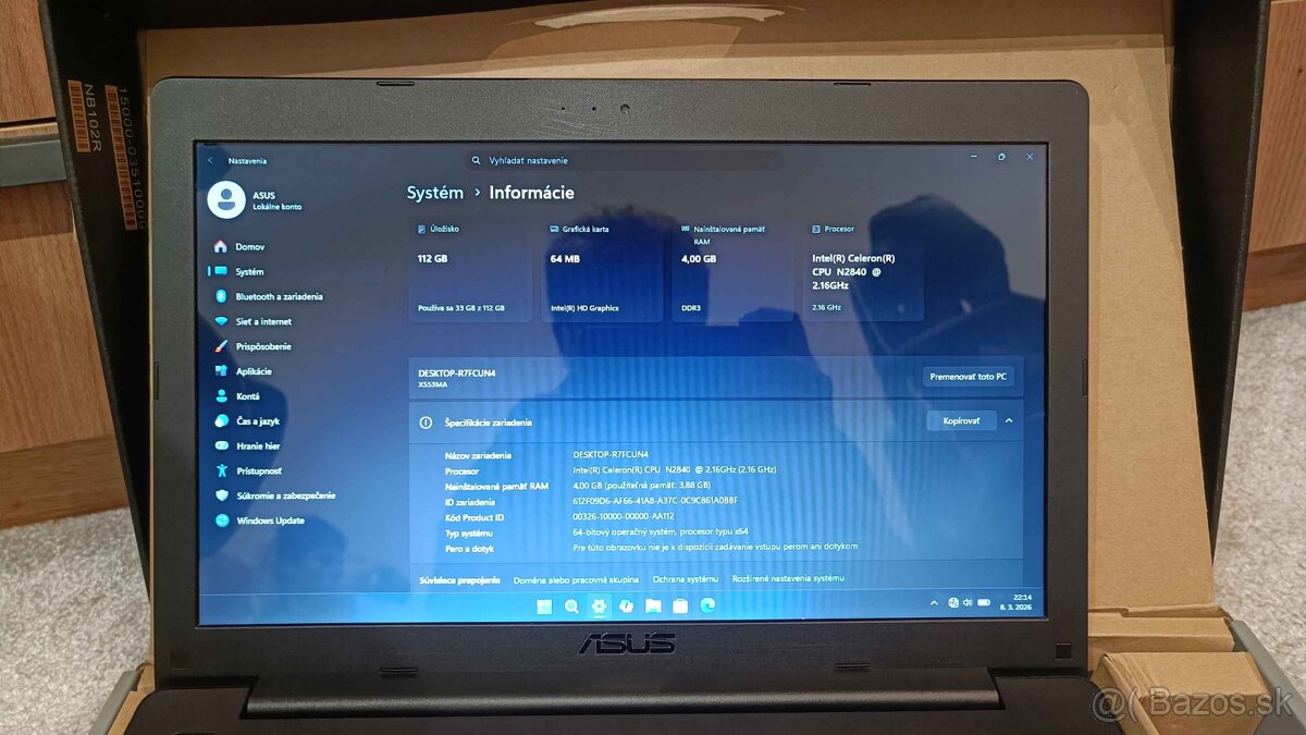 Notebook ASUS X553M - plne funkčný - 13