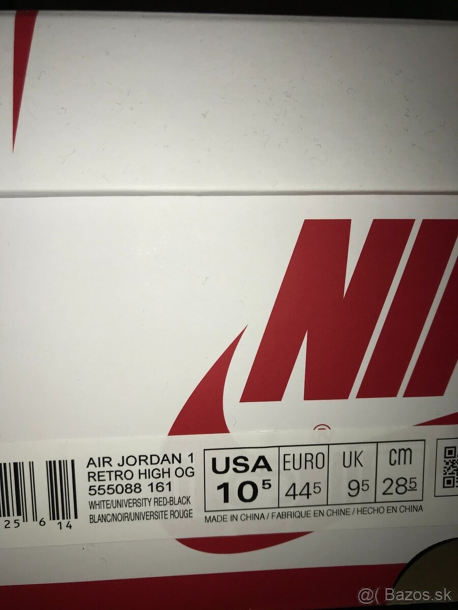 TENISKY NIKE AIR JORDAN 1 RETRO High OG EU 44 + 44,5 - 13