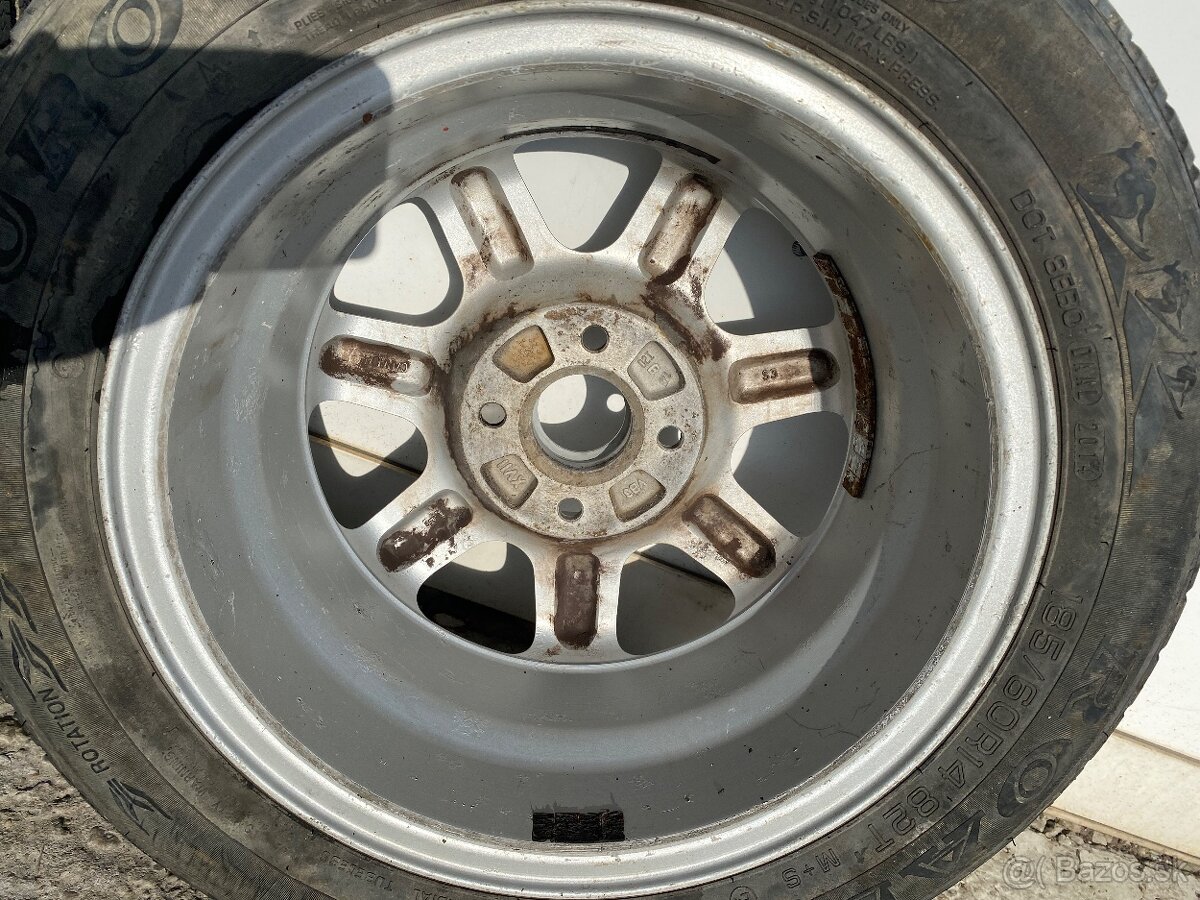 Disky VW Polo Vento Golf III 4x100 + zimné pneu 185/60R14 - 13