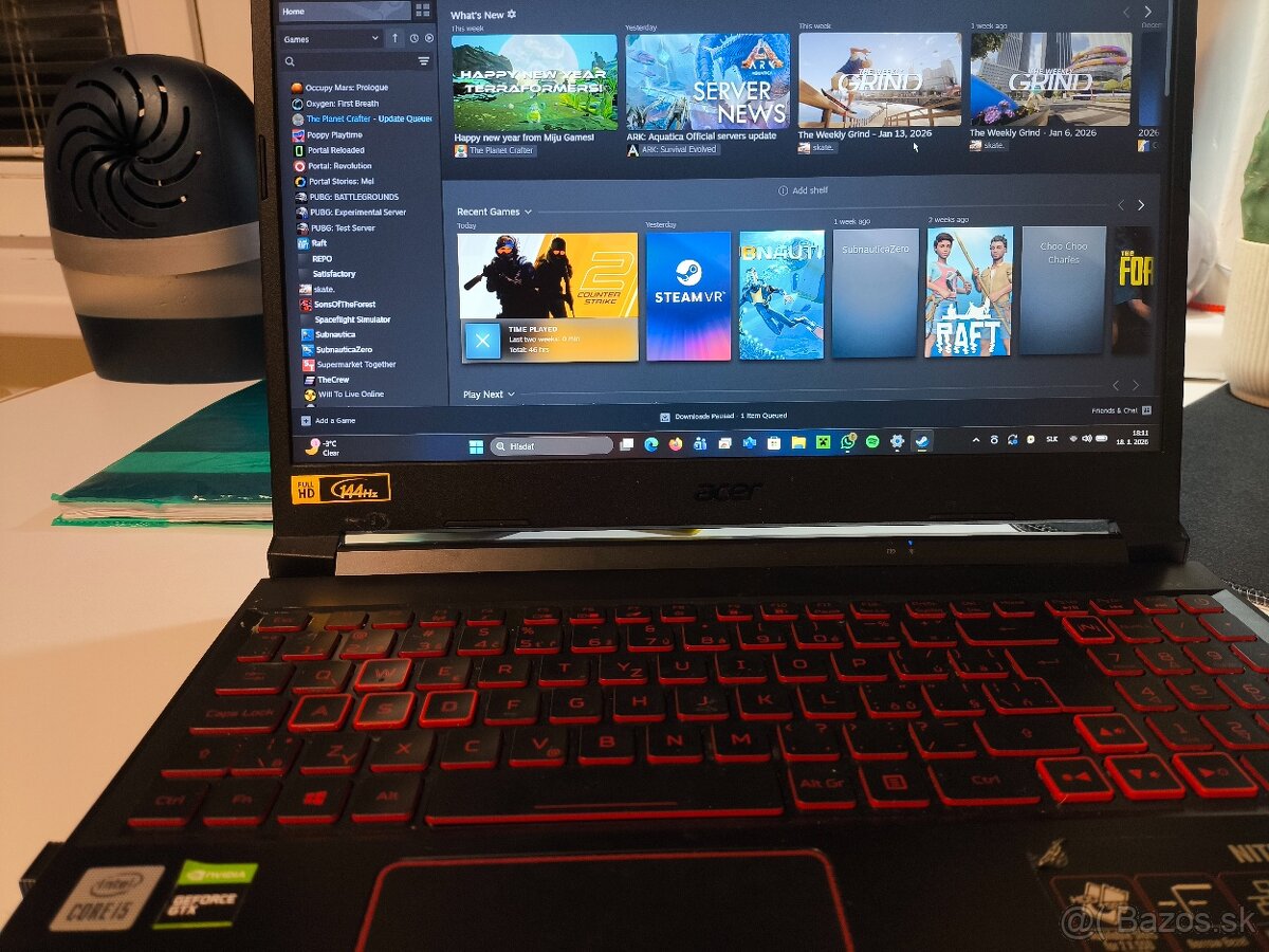 Predám herný notebook Acer Nitro 5 AN515-55-53FT - 13