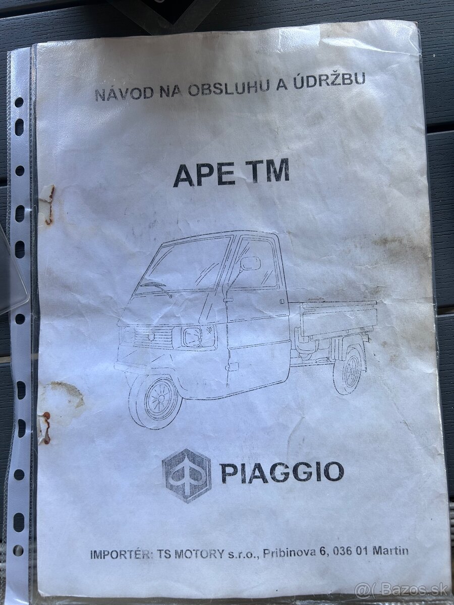 Piaggio Ape TM 200 Hydraulicky Vyklapač 2-miestne - 13
