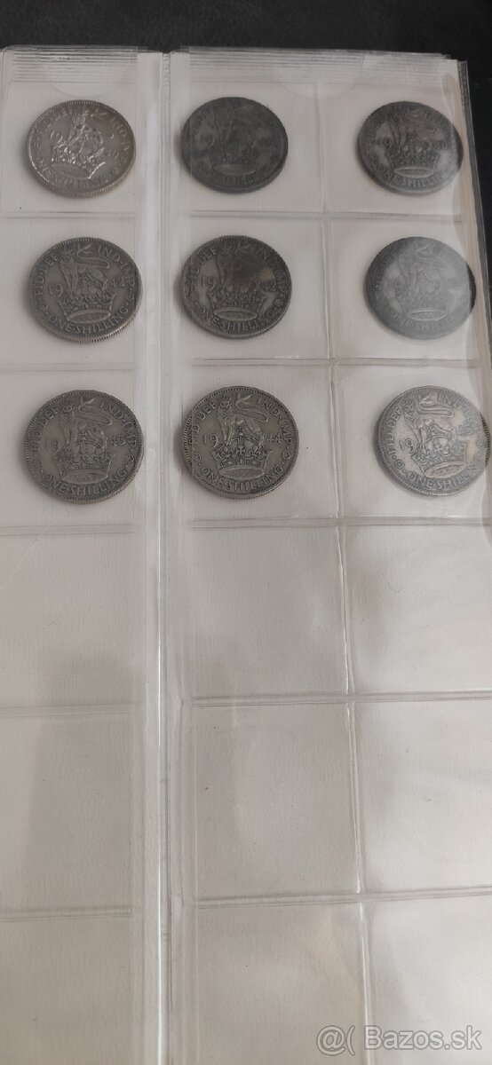 Predám strieborné mince Juraj Vl - GEORGIVS VI - 13