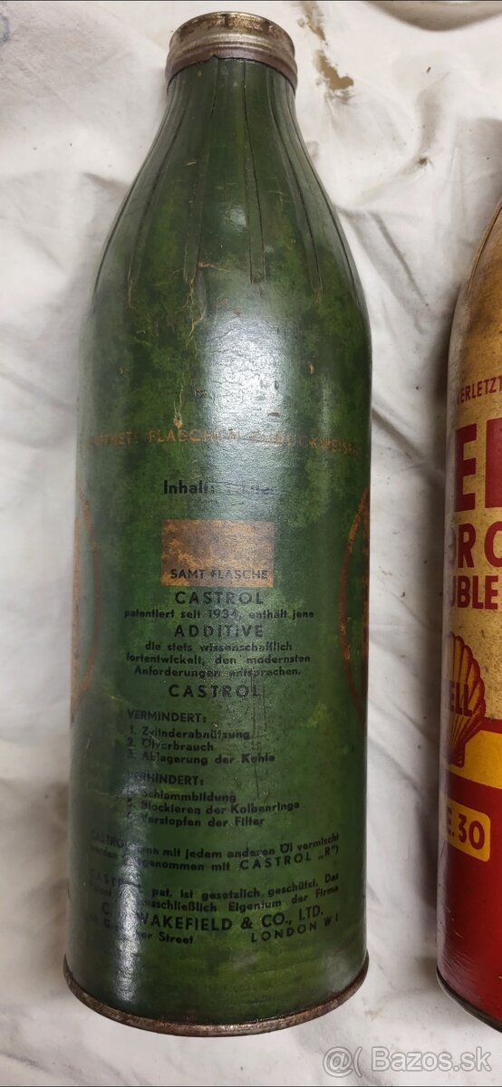 Shell,castroll. Wehrmacht.olej. Papirove plechovky - 13
