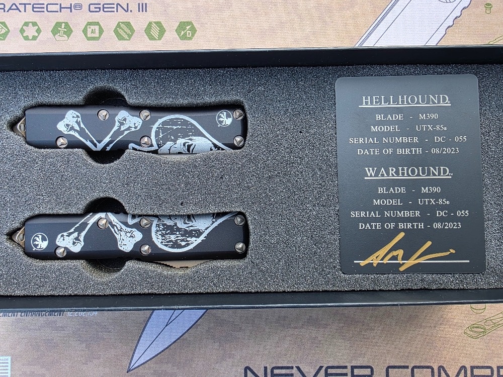 Microtech UTX-85 "Death Card" Hellhound & Warhound - 13