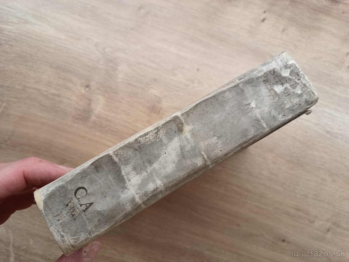 Starožitná latinská kniha 1677 pergamenová väzba - 13