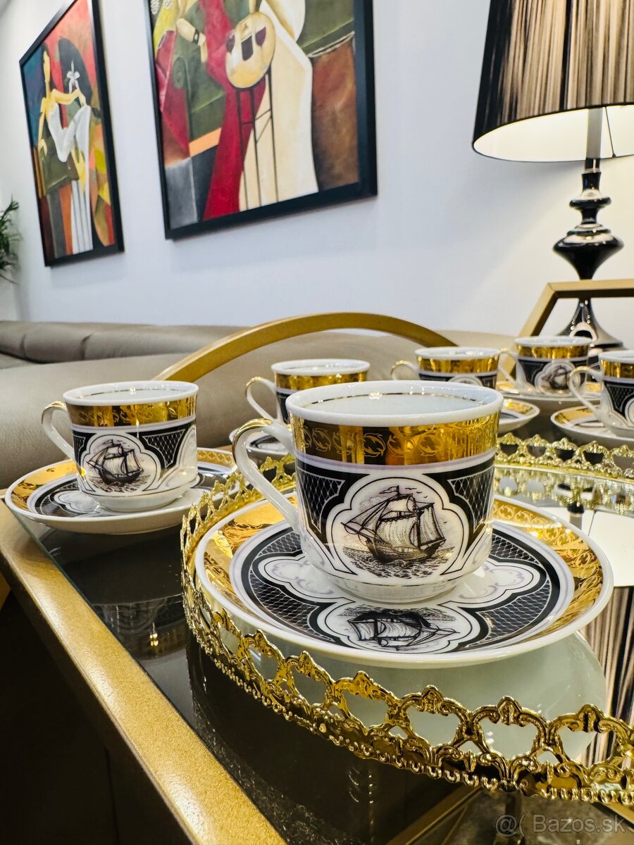 Retro vitrínová súprava 8 ks šálok - 13