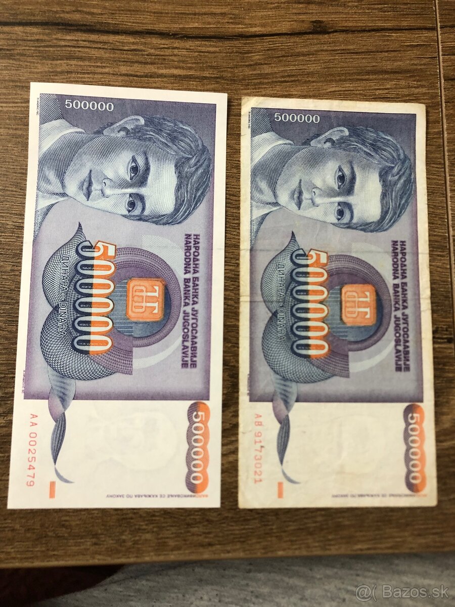 Bankovky JUHOSLAVIA 3 - 13