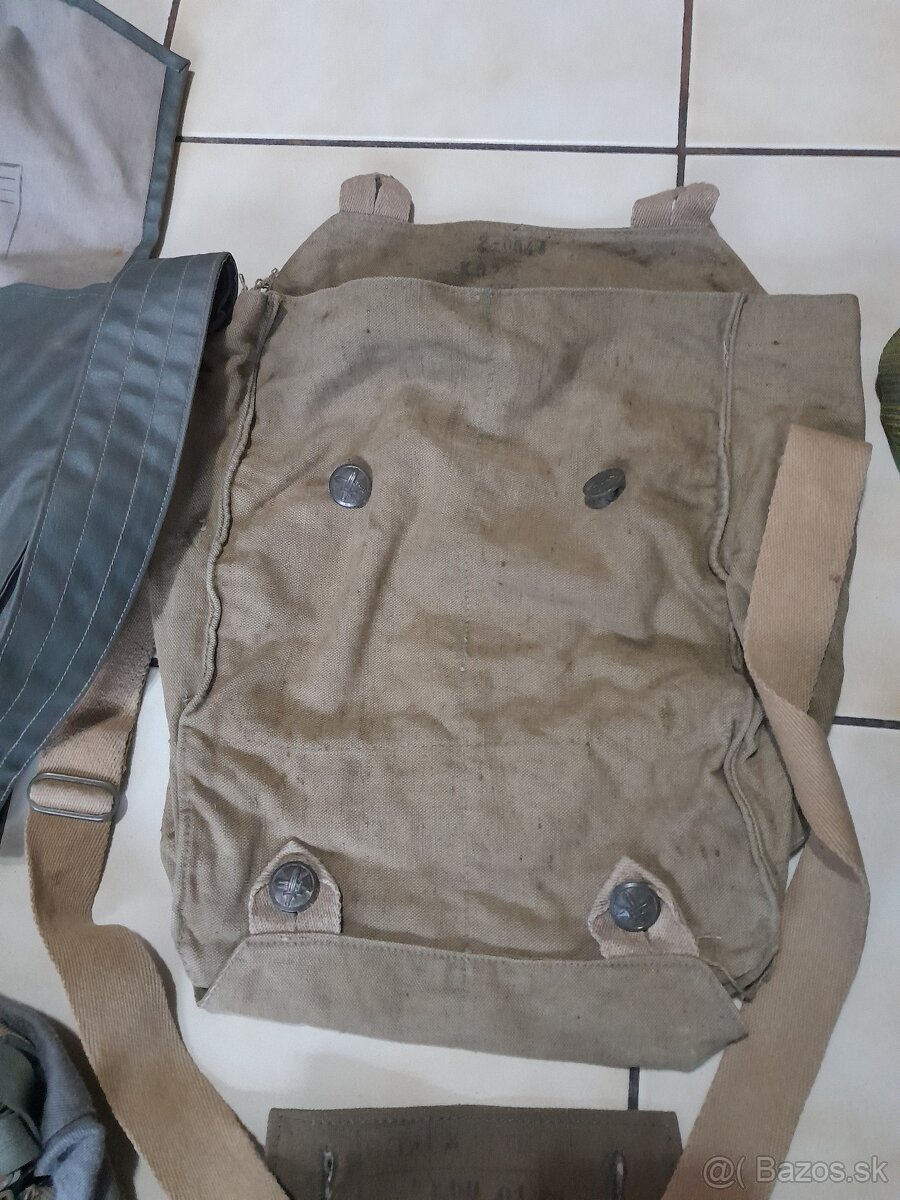 Plynová maska, taška, filter, očnice, Civilná ochrana, ČSLA - 13