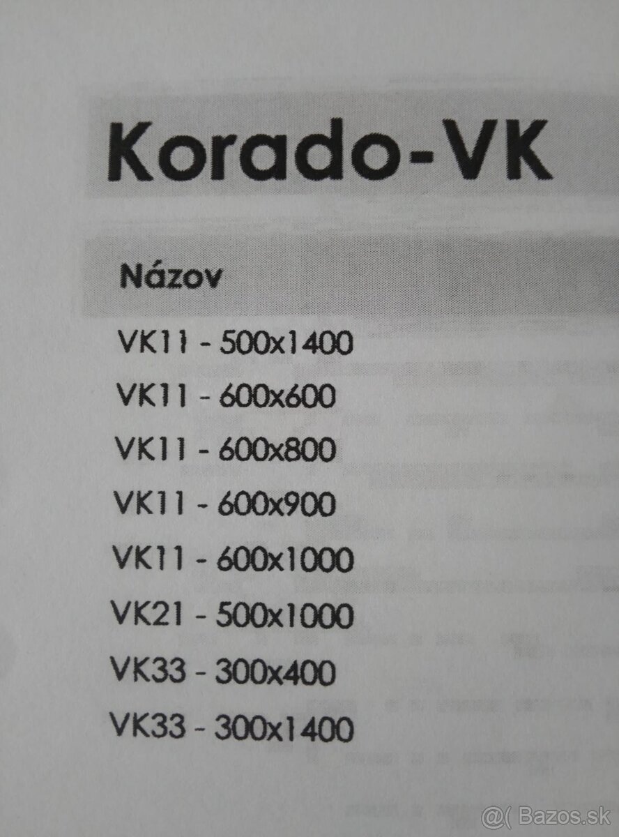 Predám radiátory značky Purmo a Korádo - 13